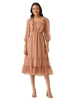 Dress for Women | One Piece Kurta Set | Tops for Women(Dusty Cream)