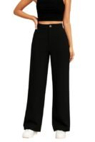 Black Women's High Waist Formal Trousers | Formal Pants | Office Wear