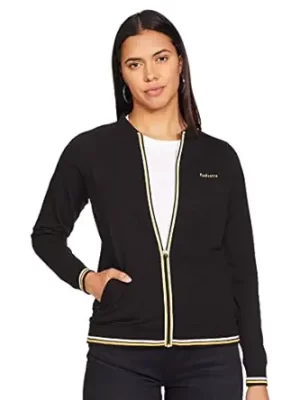 Women Cotton Standard Length Jacket(Black)