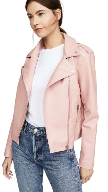 Leather Jacket For Women Biker Pink