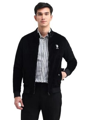 Mock Neck Regular Fit Jacket For Men