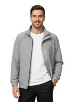 Men's Bomber Jacket | Lightweight Casual Zip-Up Jacket | Stylish Slim Fit Outerwear for All Seasons(Grey)