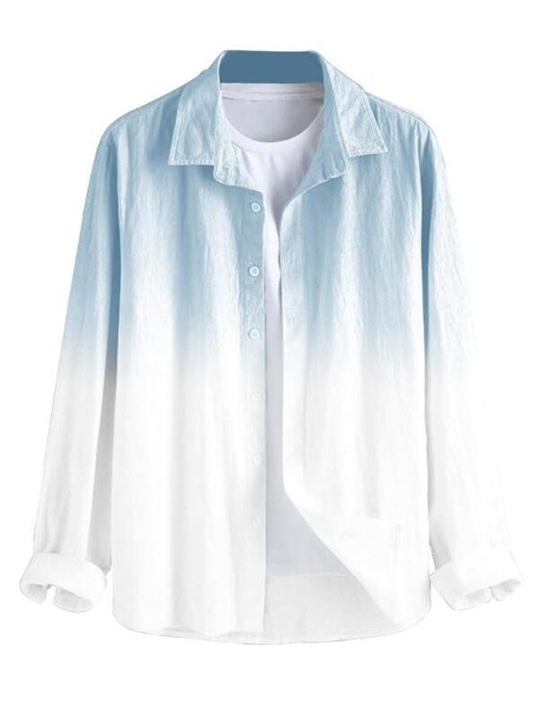 Blue Men's Solid Slim Fit Cotton Casual Shirt || Men Stylish Shirt || Spread Collar & Full Sleeves