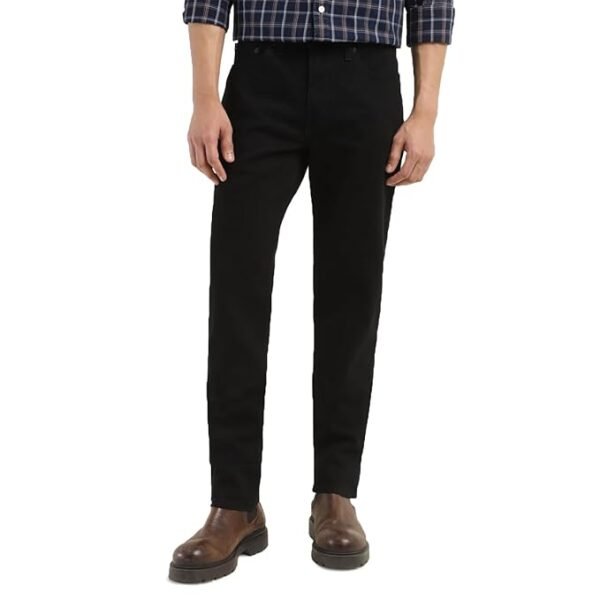 Men's Black Slim Fit Mid Rise Jeans