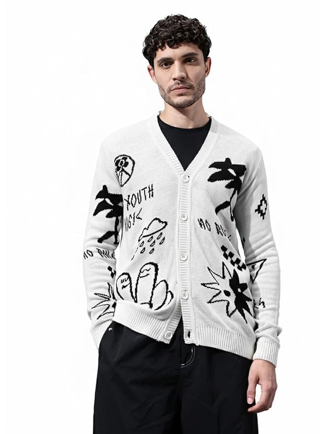 Men Zipper Thick Fabric Woolen Winterwear Full Sleeve Collar with Side Pockets Jacket(Dark Grey)