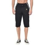 Cotton Blended Regular Fit 3/4th Capri for Men(Black)