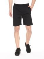 Black Men's Cotton Boxer Shorts Regular Fit Solid Shorts (Pack of 1)
