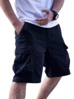 Men's Shorts || Casual Men Shorts Cotton || Half Pant for Man || Cargos Shorts(Navy-Blue)