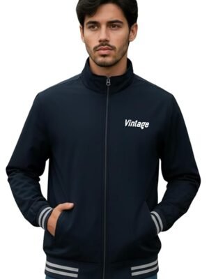 Men Solid Full Sleeve Multicolor Color Regular Fit Windcheater Casual Jacket(Navy)