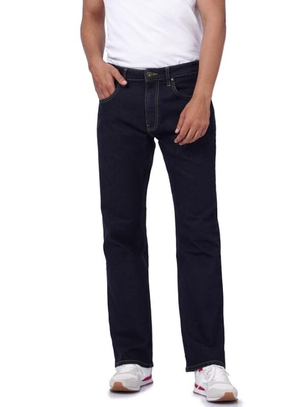 Mid Rise Regular Jeans( Dark Blue)