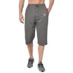 Cotton Blended Regular Fit 3/4th Capri for Men(Dark grey)