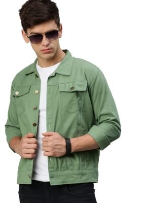 Men's Slim Fit Jacket( Green)