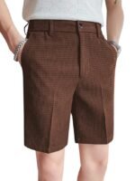 Casual Men Shorts | Rich Regular Fit Solid Short with Side Pockets | Relaxed Fit Half Pants (Coffee)