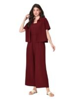 Jumpsuit for Women || Coord Western(Maroon)