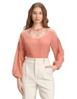 Women's Polyester Regular Fit T-Shirt( Dusty Pink)