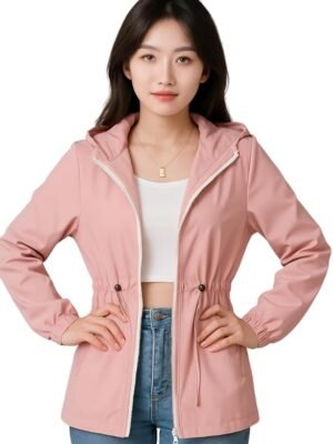 Women Jacket || Women Sweatshirt Style Jacket for Winter Wear(Pink)
