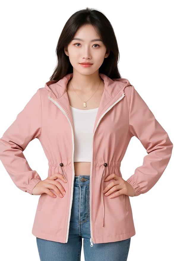 Women Jacket || Women Sweatshirt Style Jacket for Winter Wear(Pink)