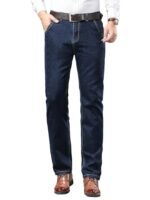 Jeans for Men | Denim Pants with Straight Fit & Formal Look(Dark Blue)