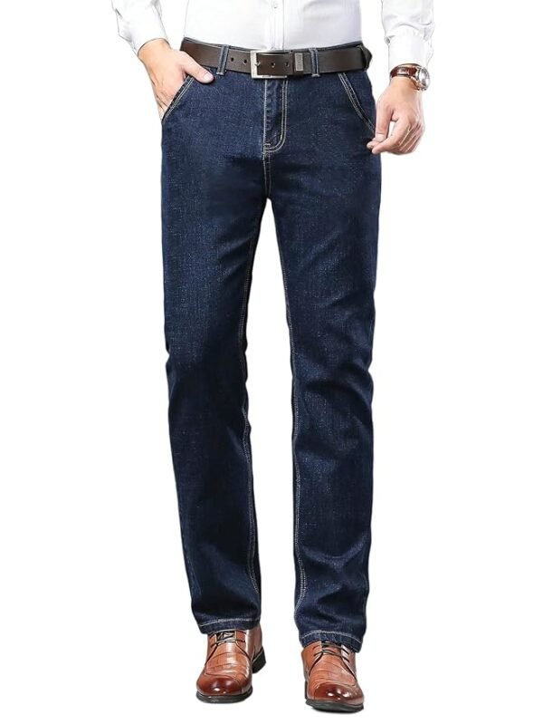 Jeans for Men | Denim Pants with Straight Fit & Formal Look(Dark Blue)