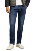 Men's Regular Fit Stretch Fabric for Comfort Premium Wash Aesthetic Authentic Twill and Durable Jeans(Mid Blue)