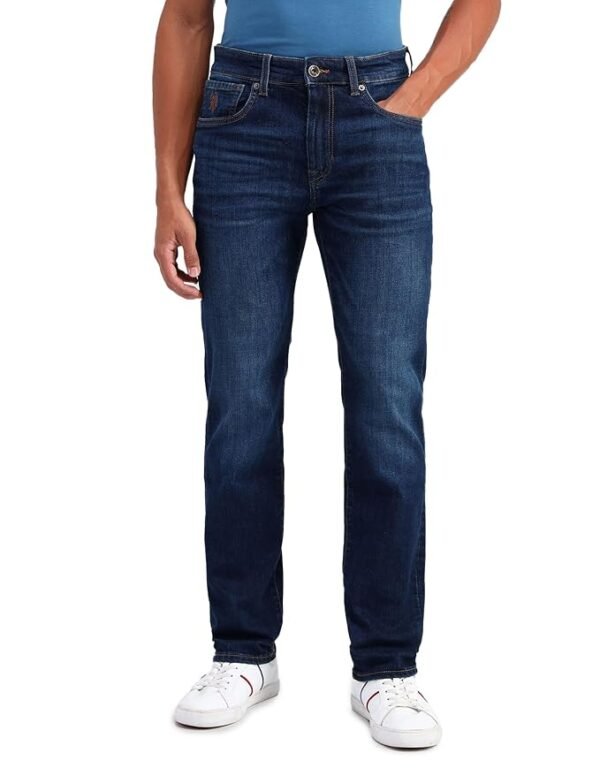 Slim Straight Fit Blue Jeans