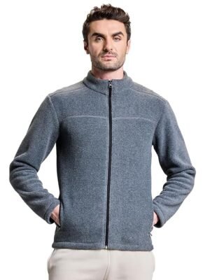 Sweatshirt for Man Stylish Sweatshirts for Men Breathable Jacket for Man Full Zipper Sweatshirt (Blue)