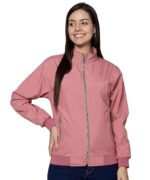 Nylon Full Sleeve Solid Women's Jacket(Onion)
