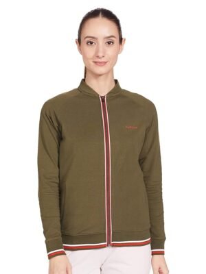 Women Cotton Standard Length Jacket(Olive Night)