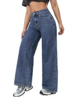 Women's Relaxed Fit High Rise Jeans || Woman Jean's || Women Baggy Jeans || Jean's for Women( Blue)