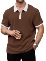 Men's Solid Classic Fit T-Shirt(Coffee)