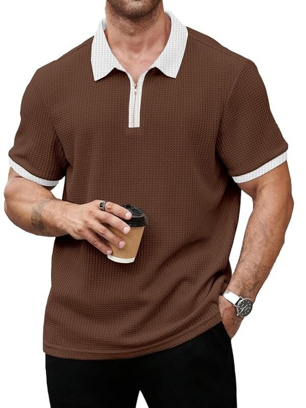 Men's Solid Classic Fit T-Shirt(Coffee)